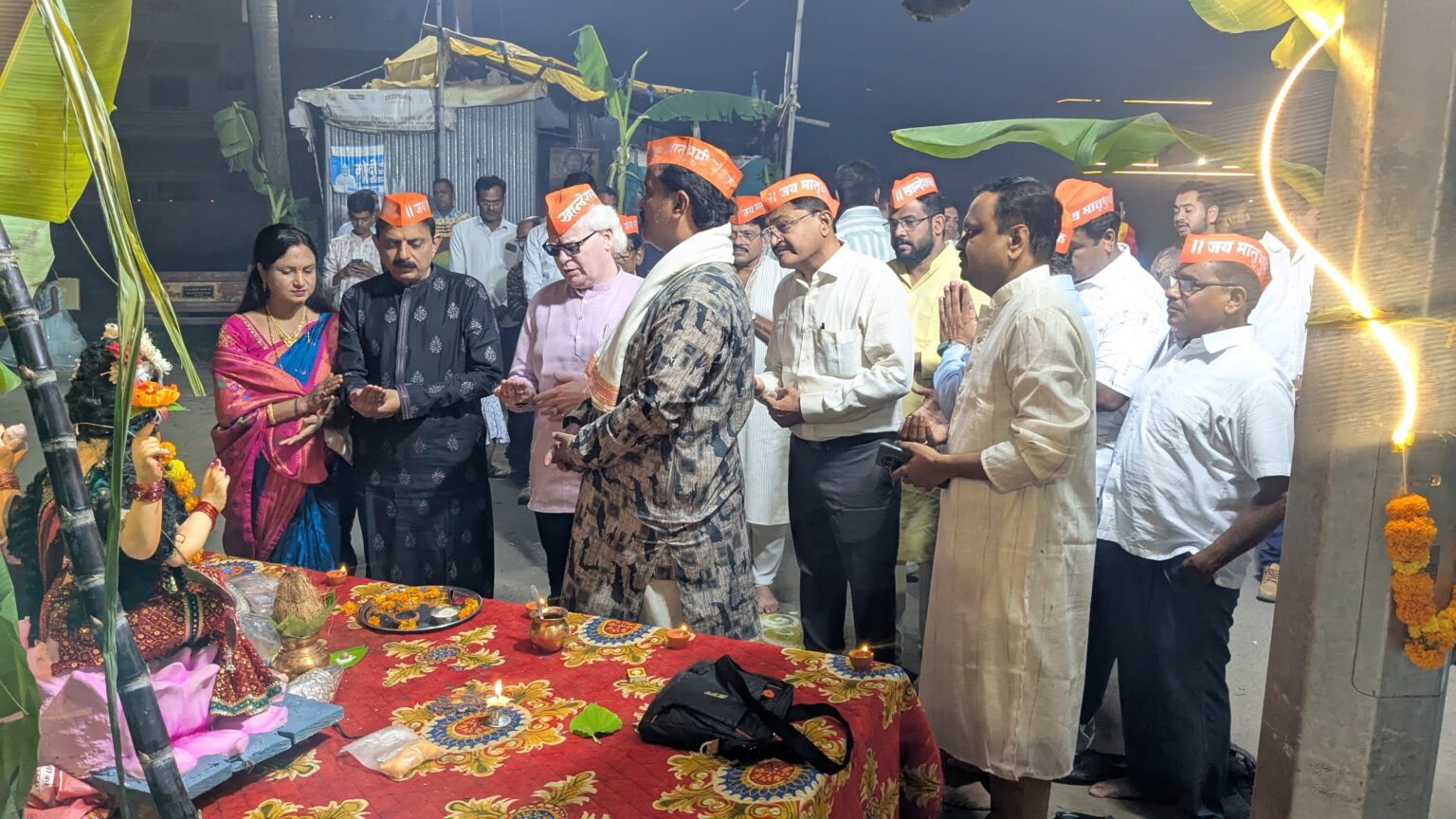 जयमातृभुमी चौकात लक्षीपुजन